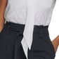 Calvin Klein Women's Cap Sleeve Tie Neck Blouse White Size Petite Large