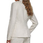 Calvin Klein Women's Linen Single Button Blazer White Size 8Petite