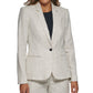 Calvin Klein Women's Linen Single Button Blazer White Size 8Petite