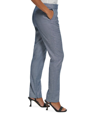 Calvin Klein Women's Mid Rise Ankle Zip Pants Blue Size 12Petite