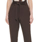 Calvin Klein Women's High Rise Tie Waist Pants Brown Size12Petite