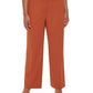 Calvin Klein Women's Zippered Pocketed Creased Hook And Bar Wear To Work Straight leg Pants Orange Size 14W
