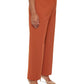 Calvin Klein Women's Zippered Pocketed Creased Hook And Bar Wear To Work Straight leg Pants Orange Size 14W