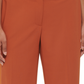 Calvin Klein Women's Zippered Pocketed Creased Hook And Bar Wear To Work Straight leg Pants Orange Size 14W