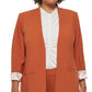 Calvin Klein Women's Lux Roll Tab Blazer Brown Size 16W