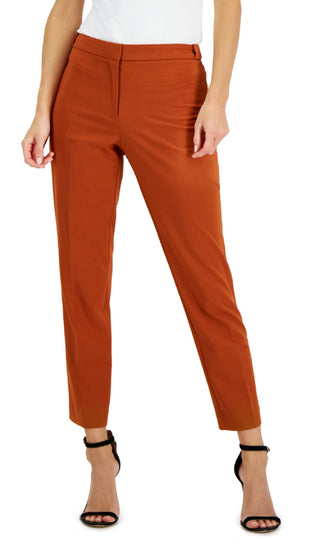 Calvin Klein Women's Lux Highline Skinny Pants Brown Size 12Petite