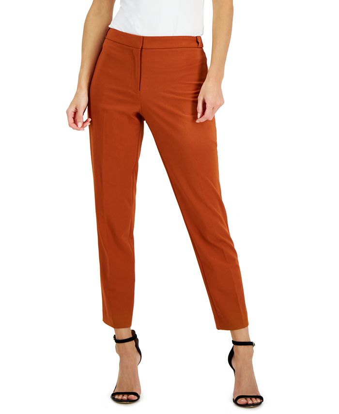 Calvin Klein Women's Lux Highline Skinny Pants Brown Size 6 Petite