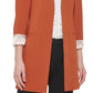 Calvin Klein Women's Open Front 3/4 Sleeve Blazer Brown Size 12Petite
