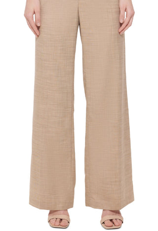 Calvin Klein Women's Linen Wide Leg Pants Brown Size 16