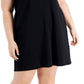 Calvin Klein Women's Henley Dress Black Size 2X