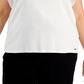 Calvin Klein Women's Flutter Sleeve Top White Size 0X