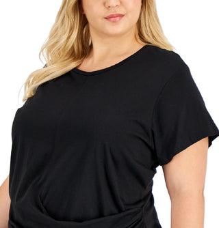 Calvin Klein Women's Draped Top Black Size 3X