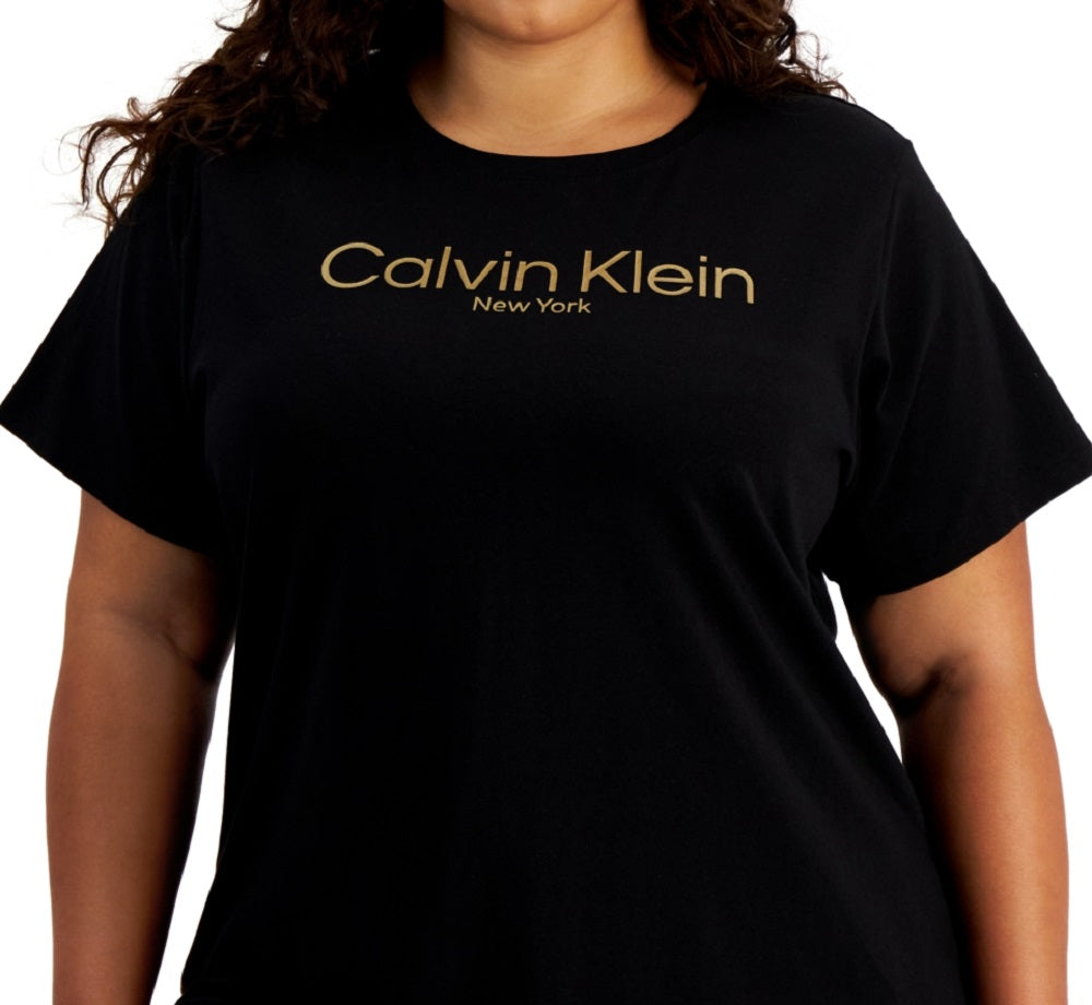 Calvin Klein Women's Graphic T-Shirt Black Size 3X