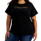 Calvin Klein Women's Graphic T-Shirt Black Size 3X