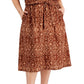 Calvin Klein Women's Cotton Batik PrinT-Shirt Dress Brown Size 20W