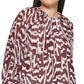 Calvin Klein Women's Long Sleeve Printed Chiffon Blouse Purple Size X-Small