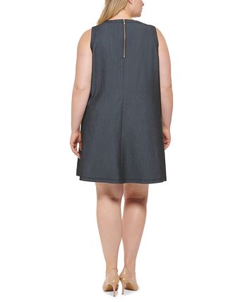 Calvin Klein Women's Denim Shift Dress Blue Size 20W