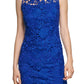 Calvin Klein Women's Sleeveless Lace Sheath Dress Blue Size 8