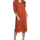 Calvin Klein Women's Mesh Knit Duster Cardigan Brown Size Small