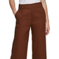 Calvin Klein Women's Cropped Linen Pants Brown Size Medium
