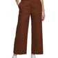 Calvin Klein Women's Cropped Linen Pants Brown Size Medium