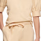 Calvin Klein Women's Puff Sleeve Cotton Sweatshirt Brown Size X-Large
