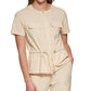 Calvin Klein Women's Short Sleeve Drawstring Waist Jacket Brown