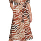 Calvin Klein Women's Animal Print Puff Sleeve Midi Shirtdress Assorted Size 14