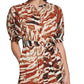 Calvin Klein Women's Animal Print Puff Sleeve Midi Shirtdress Assorted Size 14