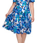 Calvin Klein Women's Floral Print Dress Blue Size Petite Small