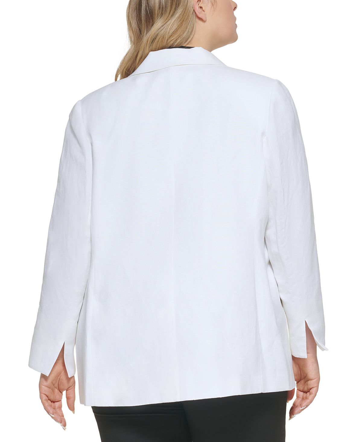 Calvin Klein Women's Open Front Shawl Collar Blazer White Size 18W