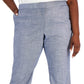 Calvin Klein Women's Cropped Pants Blue Size 16W