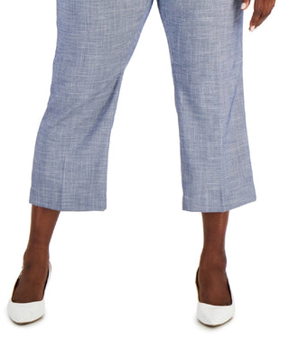 Calvin Klein Women's Cropped Pants Blue Size 16W