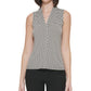 Calvin Klein Women's Printed V Neck Top Green Size Petite Medium