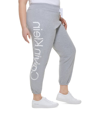 Calvin Klein Women's Logo Jogger Pants Gray Size 2X
