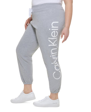 Calvin Klein Women's Logo Jogger Pants Gray Size 2X