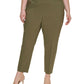 Calvin Klein Women's Slim Leg Pants Green Size 22W