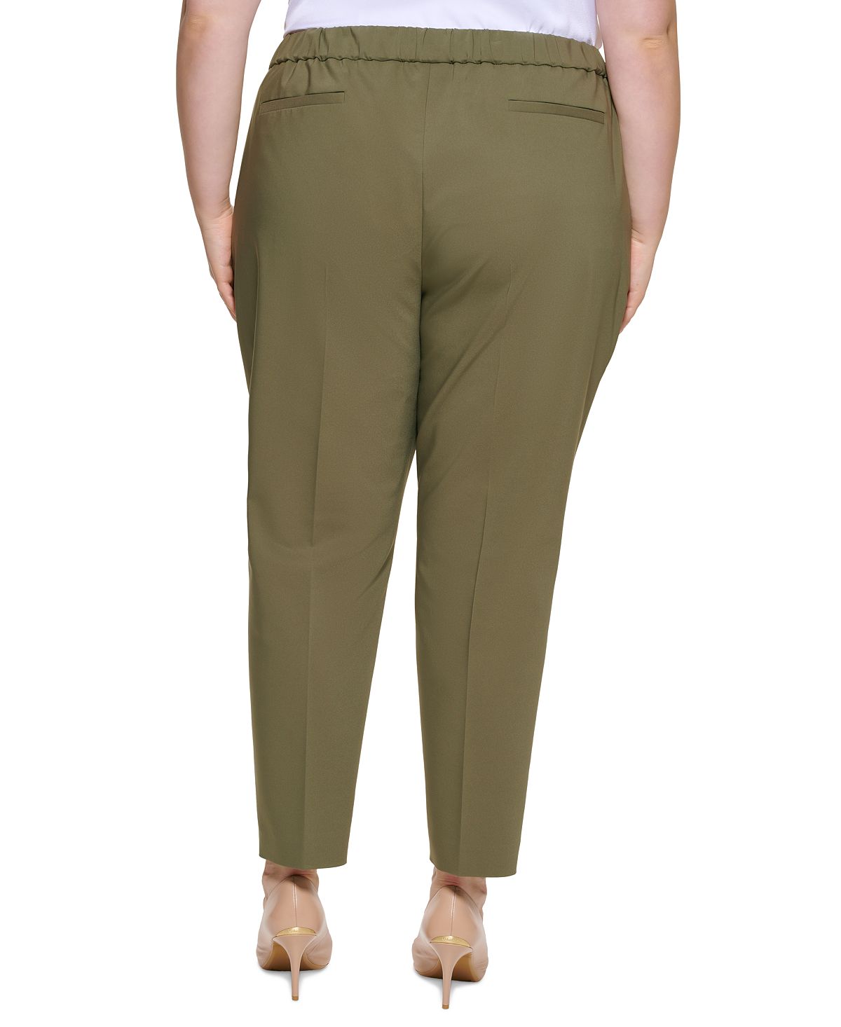Calvin Klein Women's Slim Leg Pants Green Size 22W