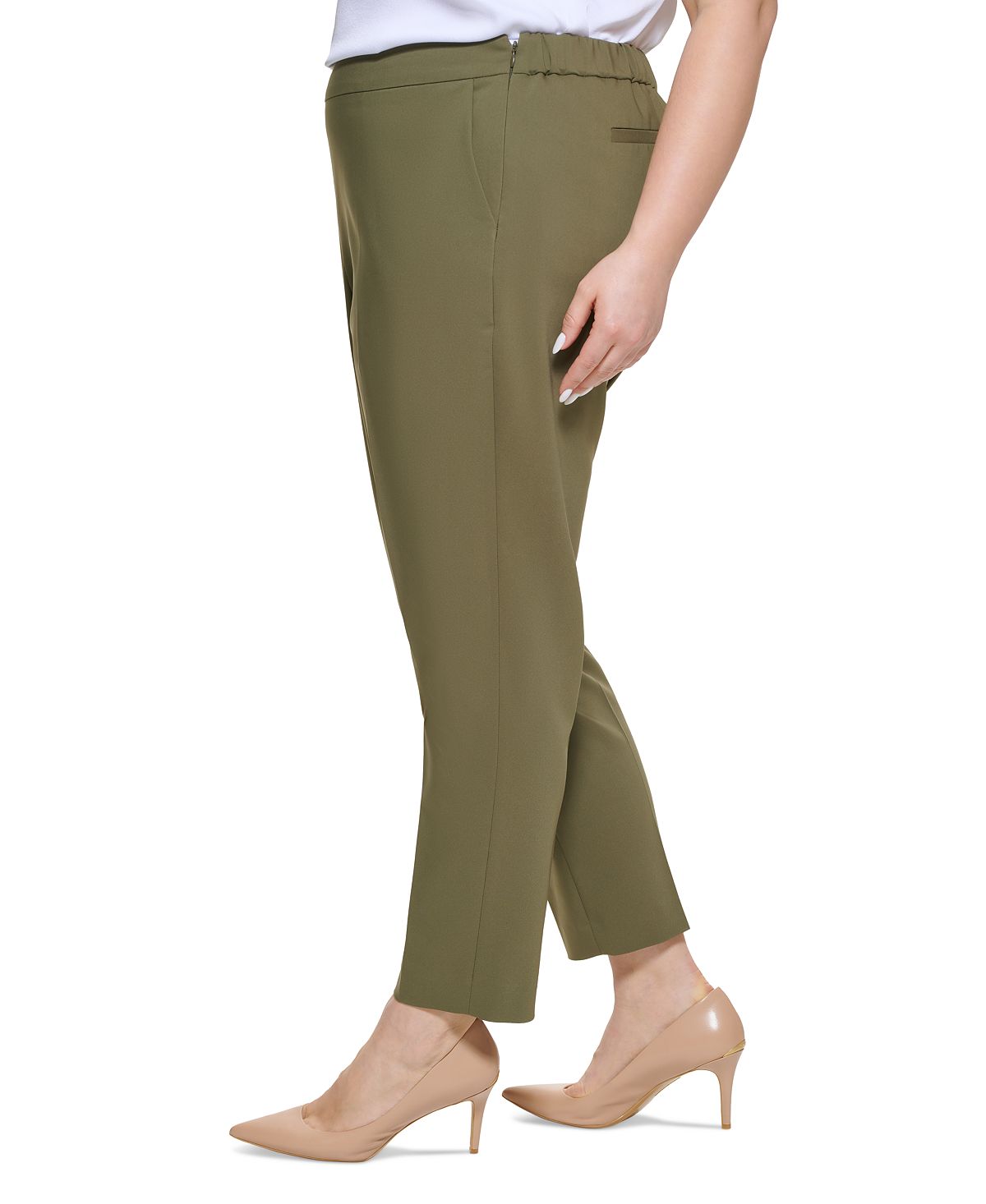 Calvin Klein Women's Slim Leg Pants Green Size 22W