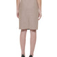 Calvin Klein Women's Pinstriped Pencil Skirt Brown Size 4Petite