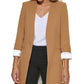 Calvin Klein Women's Open Front 3/4 Sleeve Blazer Brown Size 4Petite