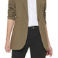 Calvin Klein Women's Lux One Button 3/4 Sleeve Blazer Green Size 8 Petite