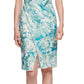 Calvin Klein Women's Sequined Floral Sheath Dress Green Size 16