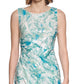 Calvin Klein Women's Sequined Floral Sheath Dress Green Size 16