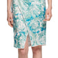 Calvin Klein Women's Sequined Floral Sheath Dress Green Size 16