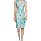 Calvin Klein Women's Sequined Floral Sheath Dress Green Size 6