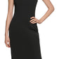 Calvin Klein Women's Scuba Crepe Knot Front Gown Black Size 4