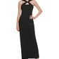 Calvin Klein Women's Scuba Crepe Knot Front Gown Black Size 4