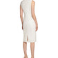 Calvin Klein Women's Scuba Crepe Embellished Sheath White Size 4