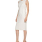Calvin Klein Women's Scuba Crepe Embellished Sheath White Size 4